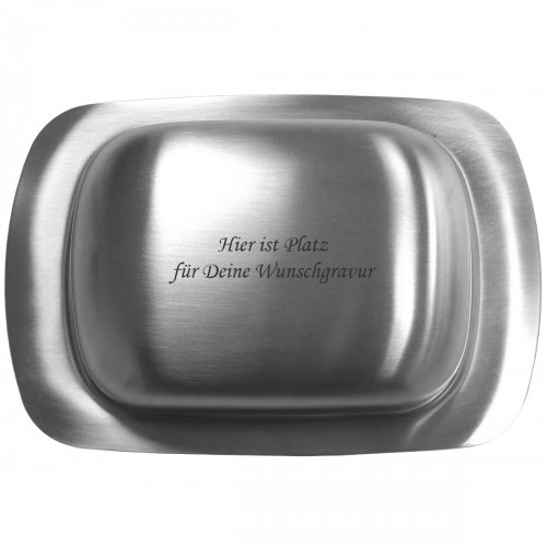 Butterdose, Edelstahl, mit Wunschgravur
