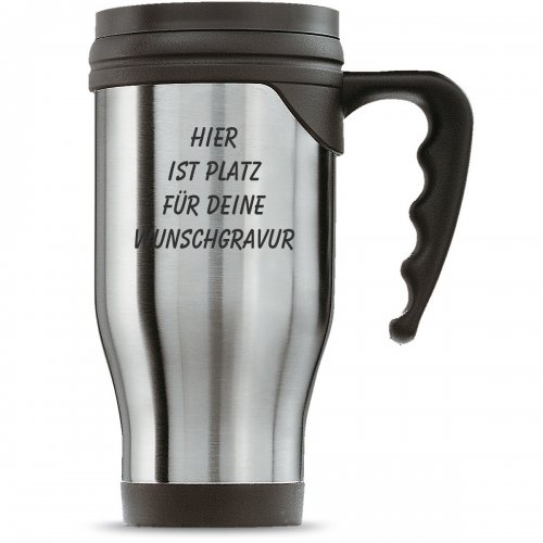 Iso-Autobecher Edelstahl inclusive Laserbeschriftung (Gravur)