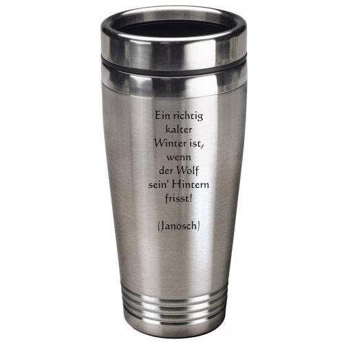 Isobecher Edelstahl inclusive Laserbeschriftung (Gravur)