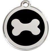 Red Dingo Marke f�r Hunde - Motiv: KNOCHEN SCHWARZ - Sie erhalten diese Hundemarke inclusive  Lasergravur  auf der R�ckseite. Die Gravur ist bereits im Preis enthalten. Wir gravieren z.B. den Namen Ihres Hundes und Ihre Handynummer.  Alle Red Dingo Marken sind vollkommen k...