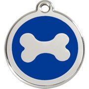 Red Dingo Marke f�r Hunde - Motiv: KNOCHEN BLAU - Sie erhalten diese Hundemarke inclusive  Lasergravur  auf der R�ckseite. Die Gravur ist bereits im Preis enthalten. Wir gravieren z.B. den Namen Ihres Hundes und Ihre Handynummer.  Alle Red Dingo Marken sind vollkommen k...