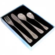 Kinderbesteck neutral - Griffe gl�nzend - incl. Gravur auf allen 4 Teilen - Sch�nes, schlichtes Kinderbesteck, mal ganz ohne Motiv!   Mit dem Laser wird die  Gravur  dauerhaft in die Griffe eingebrannt.   Lieferumfang:  1 Kinderbesteck  = 1 Gabel, 1 Messer, 1 Teel�ffel, 1 Essl�ffel  Verpackung:...