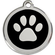 Red+Dingo+Marke+f%FCr+Hunde+-+Motiv%3A+PFOTE+SCHWARZ - Sie erhalten diese Hundemarke inclusive  Lasergravur  auf der R�ckseite. Die Gravur ist bereits im Preis enthalten. Wir gravieren z.B. den Namen Ihres Hundes und Ihre Handynummer.  Alle Red Dingo Marken sind vollkommen k...