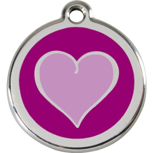 Red Dingo Marke f�r Hunde - Motiv: HERZ PINK/VIOLETT