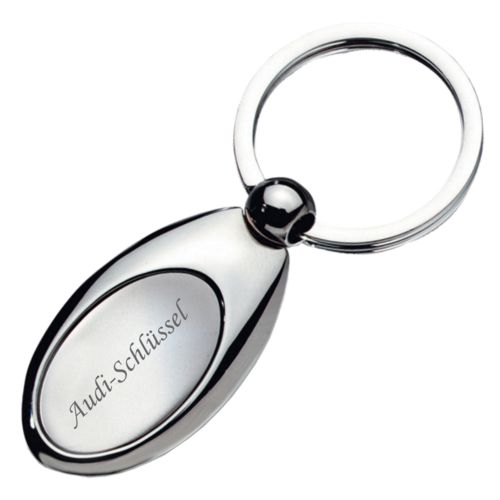 Schl�sselanh�nger EXCLUSIVE oval mit Gravur