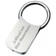 Schl�sselanh�nger CLASSIC LARGE mit Gravur - Zum �ffnen wird der gro�e Ring aus dem Schl�sselanh�nger-Korpus gezogen und um 90� gedreht, es erscheint eine �ffnung des gro�en Ringes und die Schl�ssel k�nnen aufgezogen oder entnommen werden.  Wir raten von einer Grav...