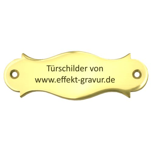 Messingschild 9,5cm x 3,3cm mit Gravur