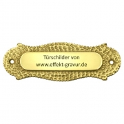 Messingschild 13cm x 4,8cm mit Gravur - Messingschild 13cm x 4,8cm mit Gravur    Klassisches  T�rschild  aus Messing massiv, poliert und einbrennlackiert.  Das Material ist wetterfest und das  Schild  ist f�r innen und au�en geeignet. Die Lasergravur erfolgt...