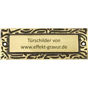 Messingschild 11cm x 4cm mit Gravur