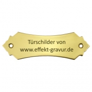 Messingschild 10cm x 3,2cm mit Gravur - Messingschild 10cm x 3,2cm mit Gravur      Klassisches  T�rschild  aus Messing massiv, poliert und einbrennlackiert.  Das Material ist wetterfest und das  Schild  ist f�r innen und au�en geeignet. Die Lasergravur erfol...