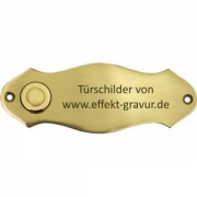 Messingschild+mit+Klingelknopf+12%2C5cm+x+4%2C5cm+mit+Gravur - Messingschild mit Klingelknopf 12,5cm x 4,5cm mit Gravur    Klassisches  T�rschild  mit  Klingelknopf  aus Messing massiv, poliert und einbrennlackiert.  Das Material ist wetterfest und das  Schild  ist f�r innen und a...