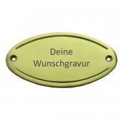 Messingschild 10,5cm x 5,4cm mit Gravur - Messingschild 10,5cm x 5,4cm mit Gravur    Klassisches  T�rschild  aus Messing massiv, poliert und einbrennlackiert.  Das Material ist wetterfest und das  Schild  ist f�r innen und au�en geeignet. Die Lasergravur erfol...