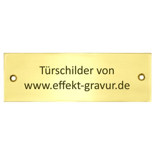 Messingschild 11,5cm x 4cm mit Gravur