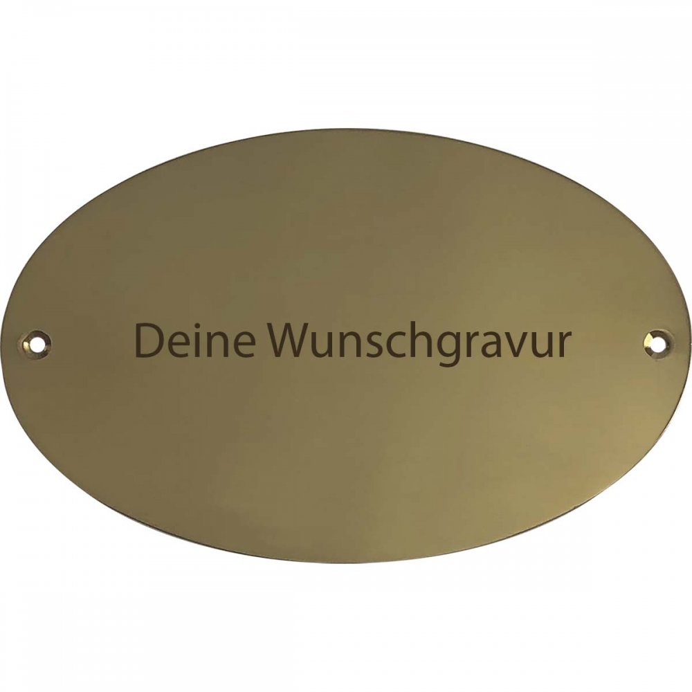 Messingschild 15cm x 9,5cm mit Gravur