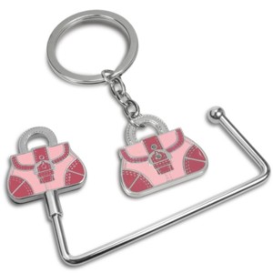 Set aus Taschenhaken und Schl�sselanh�nger - mit Gravur