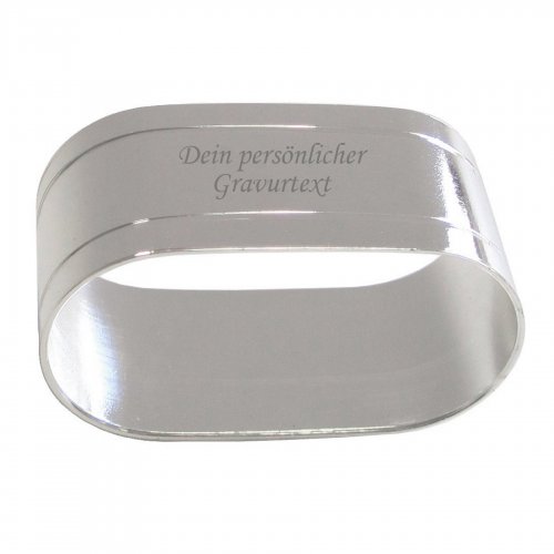 edler Serviettenring versilbert - mit Wunschgravur