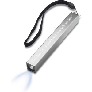 LED-Taschenlampe, eckig - mit Gravur