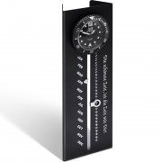 schwarze Tischuhr Lolli Clock Calendar - mit pers�nlicher Lasergravur