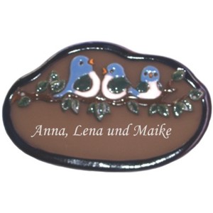 Keramikschild 22,5cm x 14cm mit Gravur
