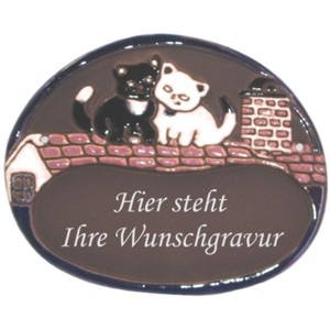 Keramikschild 18,5cm x 15cm mit Gravur