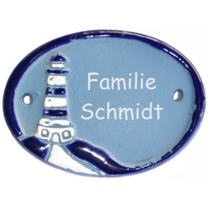 Keramikschild 9,5cm x 7cm mit Gravur