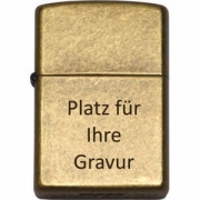 ZIPPO - Antique Brass - mit Wunschgravur - Das ZIPPO-Feuerzeug ist DER KLASSIKER unter den Benzinfeuerzeugen.  Ein sch�nes Geschenk f�r Freunde, Partner oder f�r sich selbst. ZIPPO bietet Ihnen eine lebenslange Garantie mit kostenlosem Reparaturservice!   Herste...