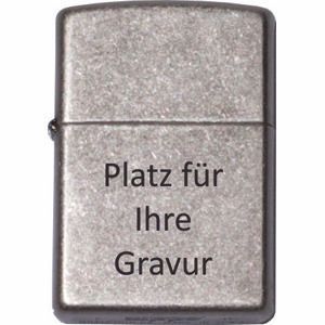 ZIPPO - Antique Silver Plate - mit Wunschgravur
