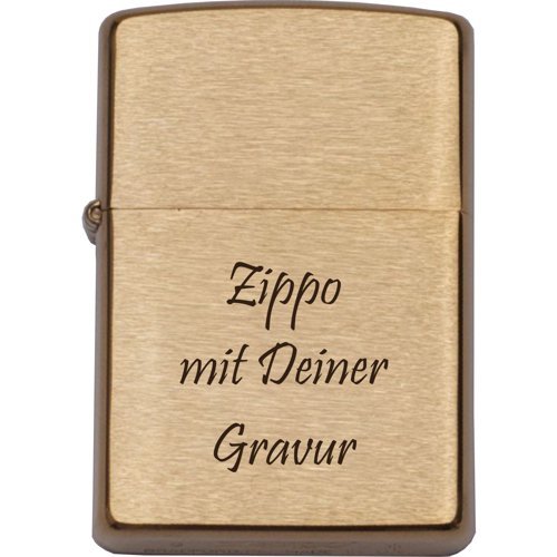 ZIPPO - Messing geb�rstet - mit Wunschgravur