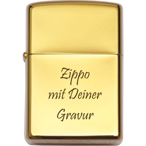 ZIPPO - Messing poliert - mit Wunschgravur