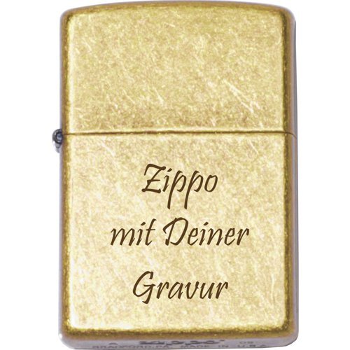 ZIPPO - Gold Dust / Street Gold - mit Wunschgravur