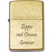 ZIPPO - Gold Dust / Street Gold - mit Wunschgravur ZIPPO - Gold Dust / Street Gold - mit Wunschgravur