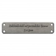 Edelstahlschild mit Gravur | Effekt Gravur