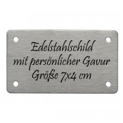 Edelstahlschild mit Gravur | Effekt Gravur