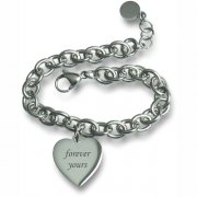 Armband mit Herzanh�nger mit Gravur | Effekt Gravur
