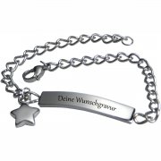 Armband mit kleinem Stern mit Wunschgravur