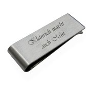 Geldscheinclip Steel mit Gravur | Effekt Gravur