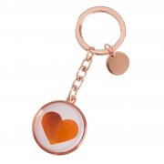 Schl�sselanh�nger Heart (rose-gold) mit Gravur | Effekt Gravur