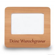 Holz-Bilderrahmen mit abgerundeten Ecken und Gravur | E