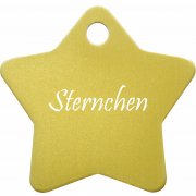 Hundemarke Stern mit Gravur | Effekt Gravur