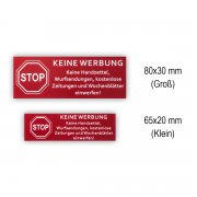 Keine Werbung Briefkastenschild (Variante B) | Effekt-G