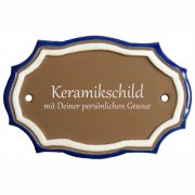 Keramikschild - T�rschild mit Gravur | Effekt Gravur