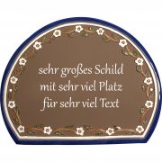 Keramikschild - Bl�ten mit Gravur | Effekt Gravur