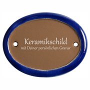 Keramikschild - T�rschild mit Gravur | Effekt Gravur