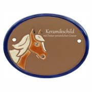 Keramikschild - Kleines Pferd mit Gravur | Effekt Gravu