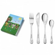 Kinderbesteck - Tiermusikanten 4-teilig mit Gravur | Ef