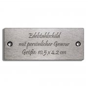 Edelstahlschild mit Gravur | Effekt Gravur