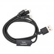 Leuchtendes Ladekabel REEVES-HAMPTON mit Gravur | Eff