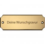 Messingschild 100x35 mm mit Gravur | Effekt Gravur