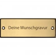 Messingschild 100x35 mm mit Gravur | Effekt Gravur