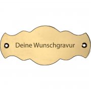Messingschild 102x45 mm mit Gravur | Effekt Gravur